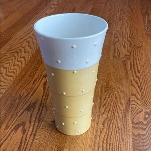 Elegant White and Yellow Vase